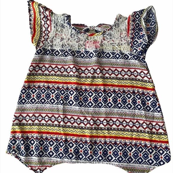 Other - Kids Girl's Multicolor Short Sleeve Romper Size7-8